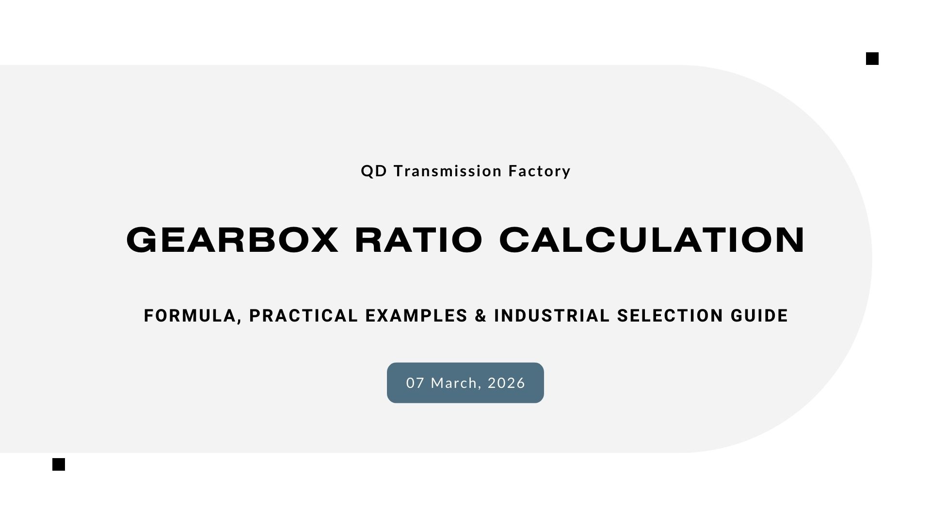 gearbox ratio calculation guide showing formula examples and industrial reduction ratio selection